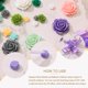 thumbnail image 4 of 50 Piezas de Cuentas de Flores de Rosa de Resina Verde Oscuro, Cuentas de Rosa Talladas Opacas de 10 mm sin Agujero, 4 of 7