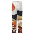 thumbnail image 6 of Sunset Mountain Abstract Art Winter Female Pants Flannel High Waist Women Pants Lady Warm Straight Leg Plush Trousers, 6 of 7