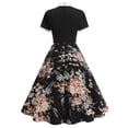 thumbnail image 3 of Women Vintage 1950s Swing Dress 50s Retro Hepburn Style Halterneck A-Line Dresses, 3 of 7