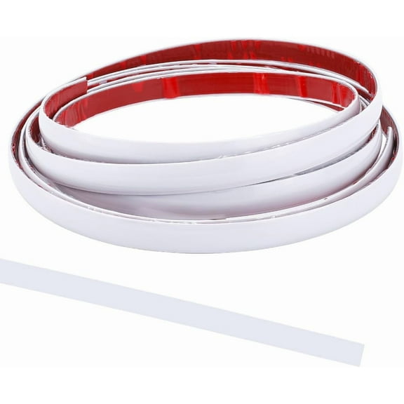 Self Adhesive PVC Car Interior Moulding Trim Fit for Most Car White 14.5mm 3m/roll