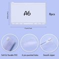 thumbnail image 1 of Xingzhi PU Leather Notebook Binder Clear Binder Budget  Pockets Envelope Blue, 1 of 1