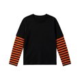 thumbnail image 5 of Fozruso Boys Striped Long Sleeve T-Shirts Casual Round Neck Pullover Tee Shirt Tops Fall Outfits, 5 of 7