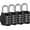 4 Pack, Black, variant on Combination Lock, 4 Digit Combination Padlock for School Gym Sports Locker, Fence, Toolbox, Case, Hasp Cabinet Storage (2 Pack, Blue & Black)