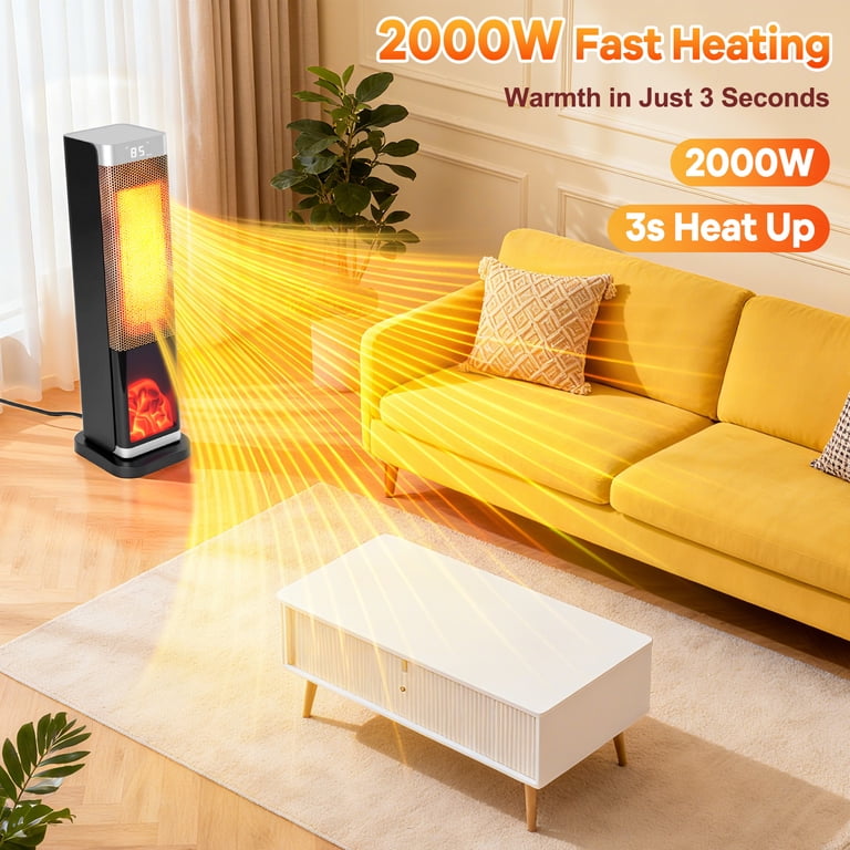 WLRETMCI 2000W Tower Space Heater, Ceramic, Remote photo 4