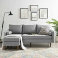 thumbnail image 3 of Modway Revive Upholstered Fabric Right or Left Sectional Sofa in Light Gray, 3 of 13