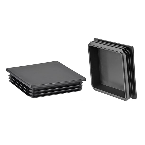 4 Pcs 120mmx120mm(4.7inch) Tapas de plástico cuadradas para postes de guardabarros de barandilla