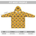 thumbnail image 3 of Cute Hedgehog,Women's Oversized Wearable Blanket Hoodie, Blanket Sweatshirt,Flannel Pullover Blanket, 3 of 9