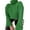Green XL, variant on Women Sweater High Collar Flared Long Sleeve Short Knitting Tops Solid Color Loose Fit Ribbed Casual Knitwear