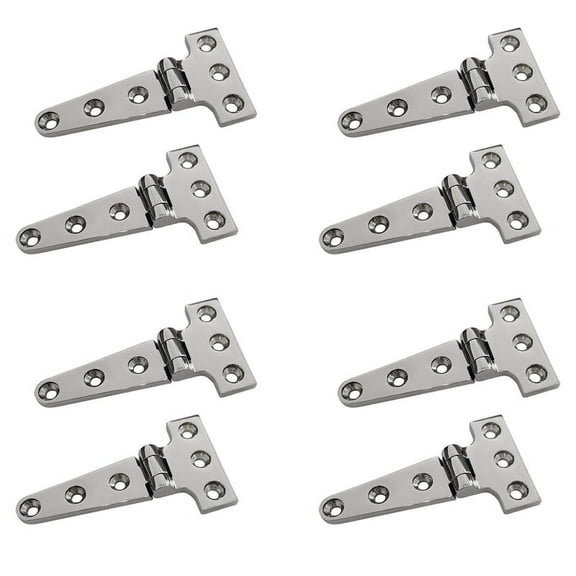 8 PCS Heavy Duty T Hinge 316 Stainless Steel Marine Grade Casting Hinge Door Hatch Hinge Boat