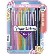 Paper Mate Flair Candy Pop Pack Felt Tip Pens - Medium Pen Point - 0.7 mm Pen Point SizeWater Based Ink - Felt Tip - 16 / Pack | Bundle of 10 Packs