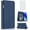 Blue, variant on MYKOMI Compatible with Samsung Galaxy J3 Orbit J 3 Star 2018 3J Achieve Wallet Case HD Screen Protector Zipper Leather Flip Cover Card Holder for J3V V 3rd Gen SM J337A J337V J337 Women Men Black
