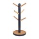 thumbnail image 2 of Estante de madera para tazas para beber, taza de agua, soporte para colgar, soporte para almacenamiento de cocina, organizador para el hogar, negro Inevent HA003833-01, 2 of 7