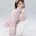 thumbnail image 3 of Sinyiin Korean Women 2 Pieces Layered Ruffled Stand False Collar with Fake Sleeves Wristband Set Button Down Detachable Half Shirt Dickey Horn Cuffs, 3 of 21