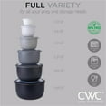 thumbnail image 4 of COOK WITH COLOR Meal Prep Containers Wide Mixing Bowls Food Storage Containers with Lids, Multicolor Black White Deep 12 Pcs, 4 of 8