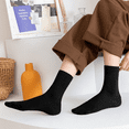 thumbnail image 5 of 6 Pairs Womens Cute Crew Socks Casual Athletic Aesthetic Socks Neutral Cotton Socks for Women Girls Clothes, 5 of 6