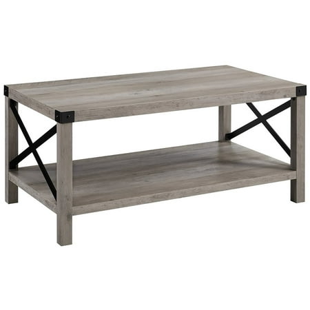 40 Wood And Metal X Coffee Table In, Rustic Coffee Table Set Canada