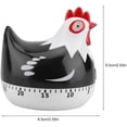 thumbnail image 2 of Cute Timers 60 Minutes Loud Alarm Manual Timer Chicken Cartoon Kitchen Cooking Timer Clock for Cooking Baking (Black), 2 of 8
