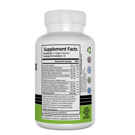 Livin Lab Liver Detox | Herbal Detox| Liver Cleanse Supplements, Improve Brain, Blood | Made in the USA