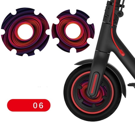 2Pcs/Set High Quality Electric Scooter for Xiaomi M365/1s/pro2 PVC Motor Protective Cover Shell Kick Scooter Accessories Front Wheel Sticker 6