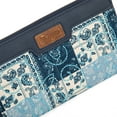 thumbnail image 2 of Wrangler Wristlet Wallets for Women, Designer Shimmer Western Wallets, Bifold Zipper Wallet, Jean, 2 of 6