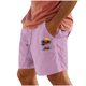 thumbnail image 1 of Pantalones Cortos para Hombre Cintura Elástica con Bolsillos Color Sólido Casual Cordón Suelto Pantalones Cortos de Ejercicio, 1 of 4