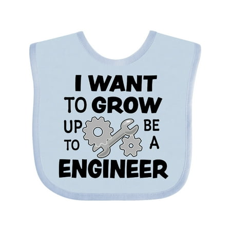 

Inktastic I Want to Grow Up to Be a Engineer Gift Baby Boy or Baby Girl Bib