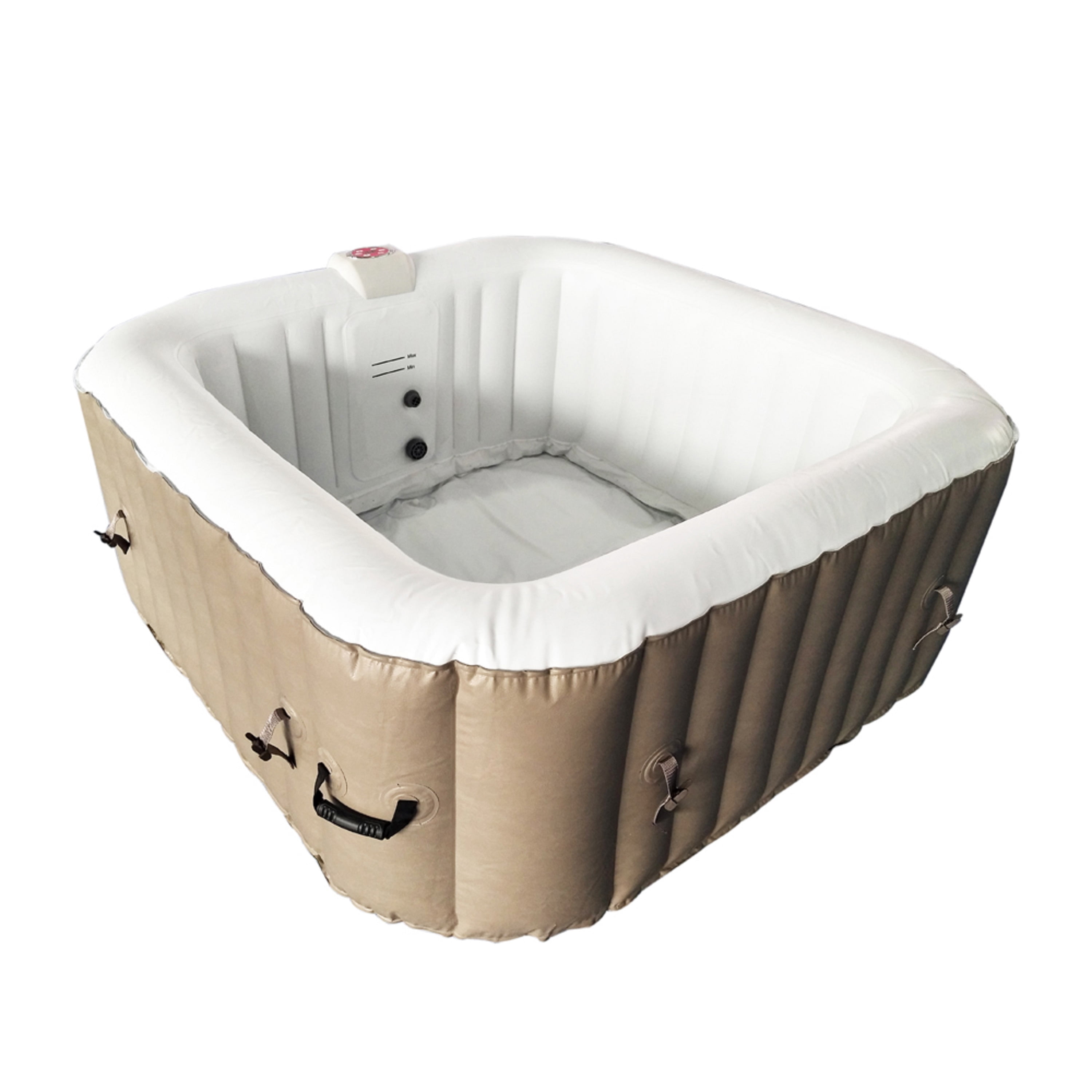 ALEKO 4 Person Square Inflatable 160 Gallon Hot Tub Spa with Cover