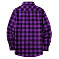 thumbnail image 5 of Boys Plaid Shirts Long Sleeve Button Down Flannel Shirt Casual Tops Comfy Lapel Checkered Shirt Tops For Kids,Flannel Shirt Boys 10-11 Years, 5 of 7