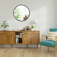 thumbnail image 5 of Costway 16''Round Wall Mounted Bathroom Mirror Aluminum Alloy Frame Decor Mirror Black, 5 of 10