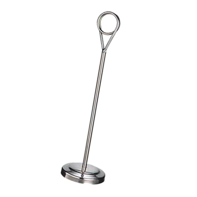 pitrice Porte-Signe Porte-Numéro de Table en Acier Inoxydable Support Photo pour Hôtel Argenté 25cm