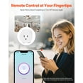 thumbnail image 4 of Smart Outlet 4-Pack, Works with Alexa & Google Home, White – Remote Control via App, Energy Efficient, 4 of 11