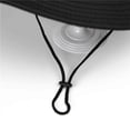 thumbnail image 5 of QSAWXQZ Unisex Quick Dry Wide Brim Boonie Cap UV Protection Sun Hat with Side Mesh Vents and Chin Toggle for Walking and Beach Holidays Black M, 5 of 6