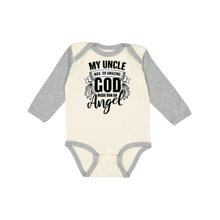 

Inktastic My Uncle Was So Amazing God Made Him an Angel Gift Baby Boy or Baby Girl Long Sleeve Bodysuit