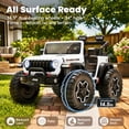 thumbnail image 5 of 24V Jeep Wrangler Rubicon Ride On Car 2 Seaters for Big Kids, Powered Ride On w/4 Wheels Spring Suspension, Parent Remote Control, LED Lights, Bluetooth, MP3, Ride On Toy for Ages 3-8, 5 of 9