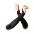 thumbnail image 1 of Ladies Fingerless Satin Opera Gloves, Black, 1 of 2