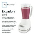 thumbnail image 4 of Mainstays 6-Speed Blender with 48 Oz Jar and 500W Motor, Arctic White, 4 of 9