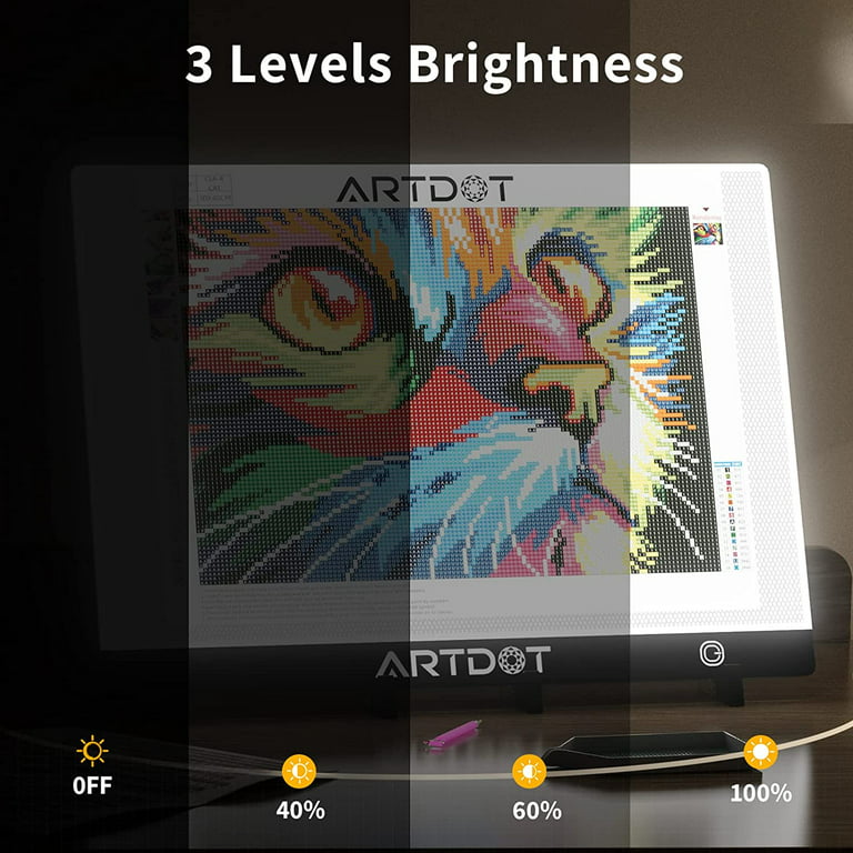 ARTDOT A4 LED Light Board for Diamond Painting Kits USB Powered