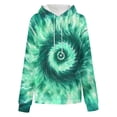 thumbnail image 5 of NuoCaiYun Ladies Hoodies, Women'S Fall Winter Tie-Dye Print Hooded Sweatshirt Long Tops Long Sleeve with Pocket, 5 of 6