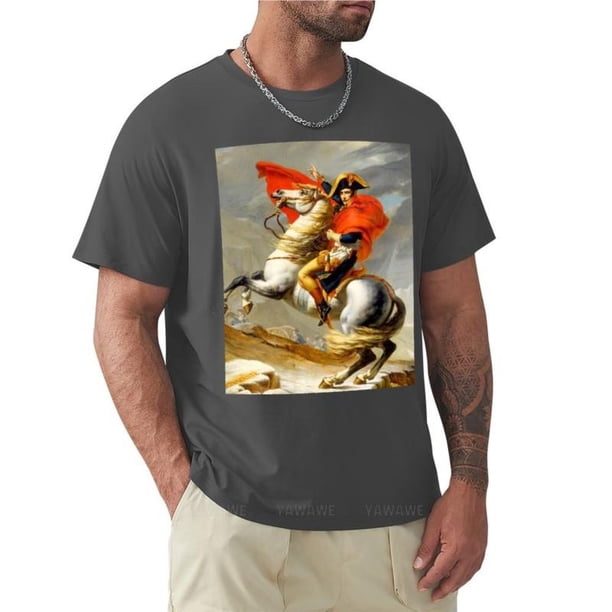 Camiseta de verano para hombre Camisa de algodón con cuello redondo de manga corta