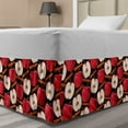 thumbnail image 1 of Apple Bed Skirt, Cinnamon Sticks and Halved Beverage Ingredients Exotic Spices Agriculture, Elastic Bedskirt Dust Ruffle Wrap Around for Bedding Decor, 4 Sizes, Cinnamon Red Cream, by Ambesonne, 1 of 2