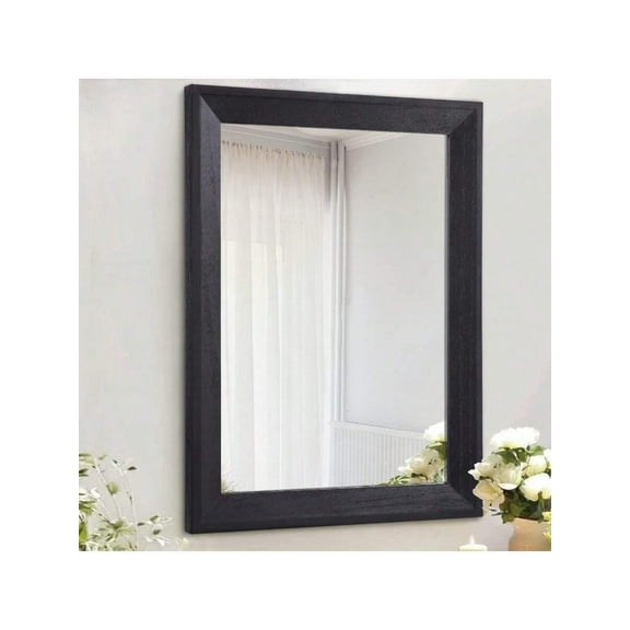 Black Rectangle Wall Mirror with Wood Frame，Decorative Hanging Mirror for Bedroom Bathroom Living Room Farmhouse - Perfect Gift For2026