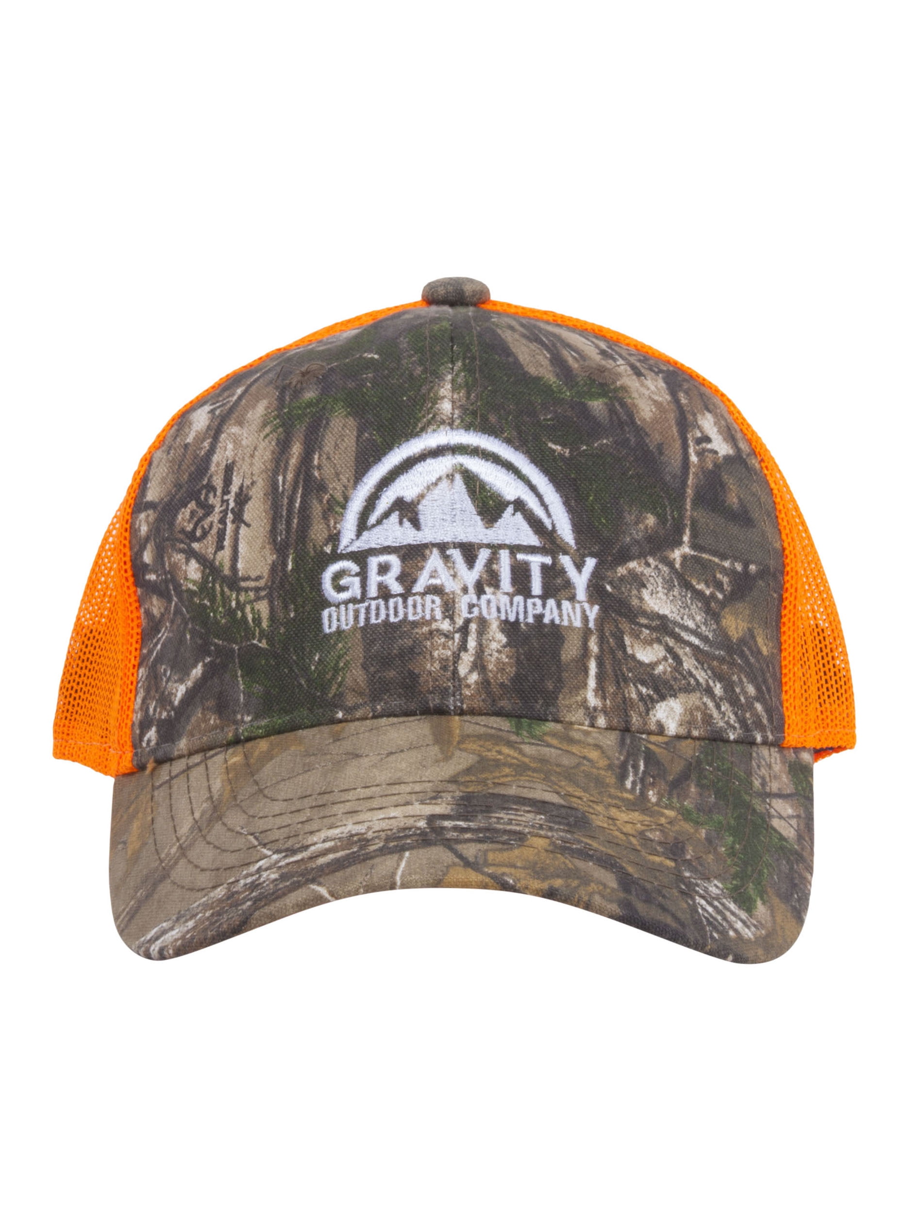 Logo Tree Hunting TwoTone Trucker Hat Orange/Tree