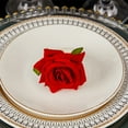 thumbnail image 4 of HBBKVI Set of 4 Fabric Rose Napkin Rings Western Style Simulation Napkin Clasp Desktop Decoration Rose Napkin Ring, 4 of 6