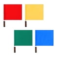 thumbnail image 2 of de árbitro, banderas de señal, mástil de acero inoxidable, banderas ligeras de seguridad de tráfico, banderas de mano para juegos de fútbol, 2 of 8