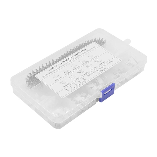 Inteprter Surtido de kit de conector Jst de 460 piezas para motocicleta, bicicleta, automóvil, botes XH2.54 Electrónica miscelánea XH2.54