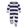 thumbnail image 1 of Pijama Burt's Bees Baby 100% Algodón Orgánico Rayas Azul Marino 3M, 1 of 1