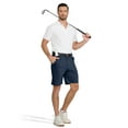 thumbnail image 6 of Men's Golf Shorts 9" Casual Dress Shorts Stretch Quick Dry UPF 50+ Lightweight Flat Front Work Shorts with 5 Pockets navy blue 42, 6 of 8
