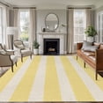 thumbnail image 2 of Yellow Striped Area Rug 8x10 Washable Rug Non Slip Beige Retro Minimalism Abstract Stripes Large Area Rug Soft Stainresistant Indoor Floor Carpet for Living Room Bedroom Office Dining Room Nursery, 2 of 9