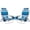 Blue Stripe, variant on SUNSPIRE Aluminum 5-Position Beach Chair Lay Flat for Adult, Backpack Folding Chair with Cooler Bag Cup Phone Holder, Towel Bar Outdoor 2 pack