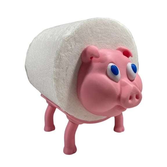 OIUR Toilet Paper Holder Funny Animal Design Easy to Install Novelty Freestanding Bathroom Tissue Paper Roll Storage Rack